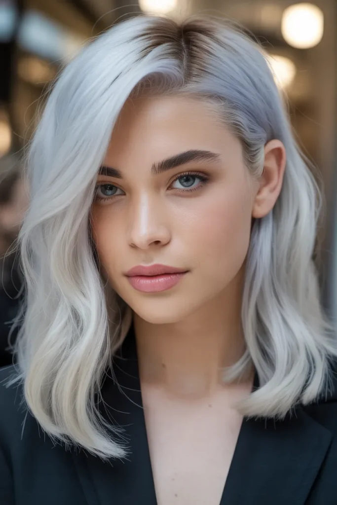 Icy Platinum Blonde with Cool Undertones