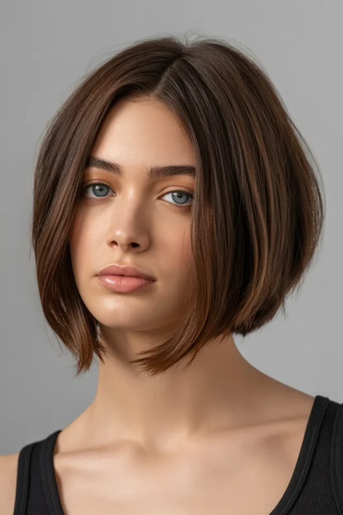 Layered Bob with Blunt Ends