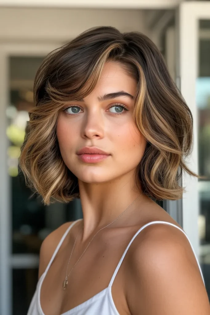 Layered Bob with Side Bangs