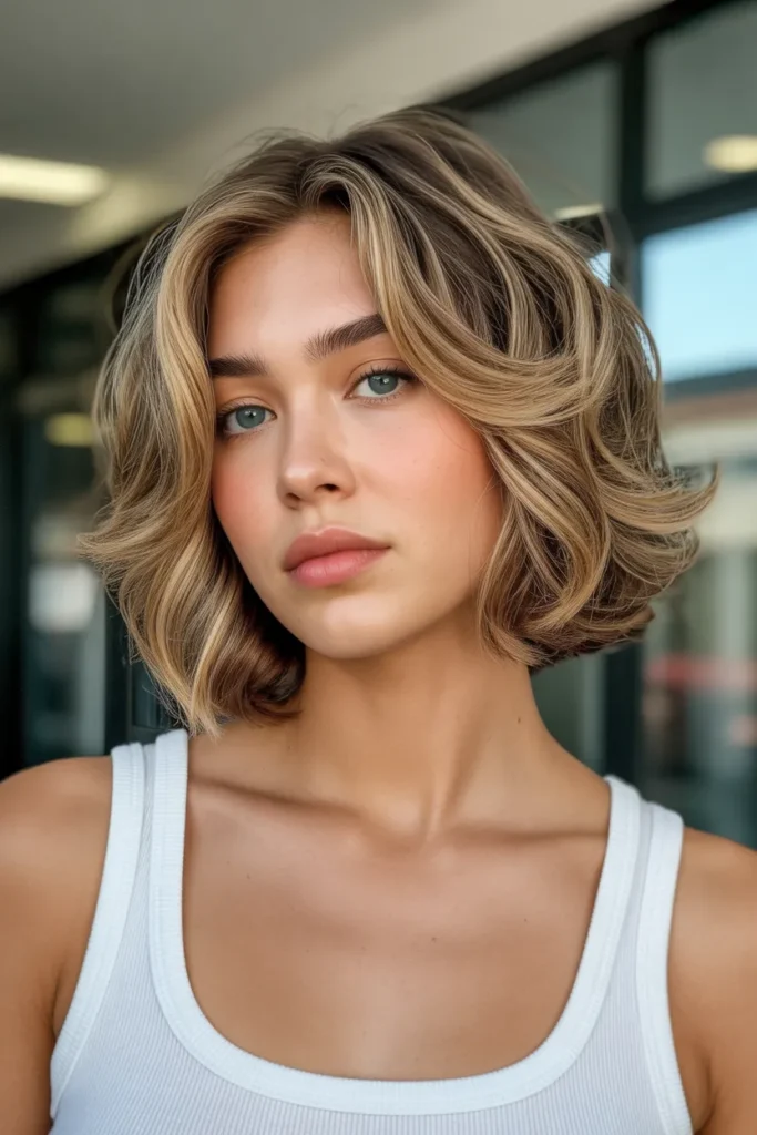 Layered Bob with Soft Waves