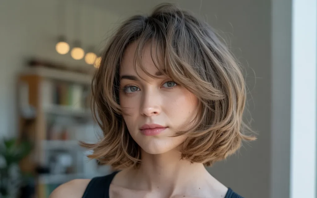 Layered Bob with Wispy Bangs