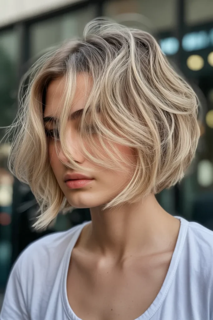 Layered Bob with Wispy Ends