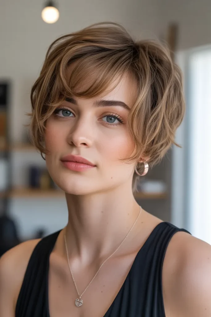 Layered Crop Cut with Soft Volume