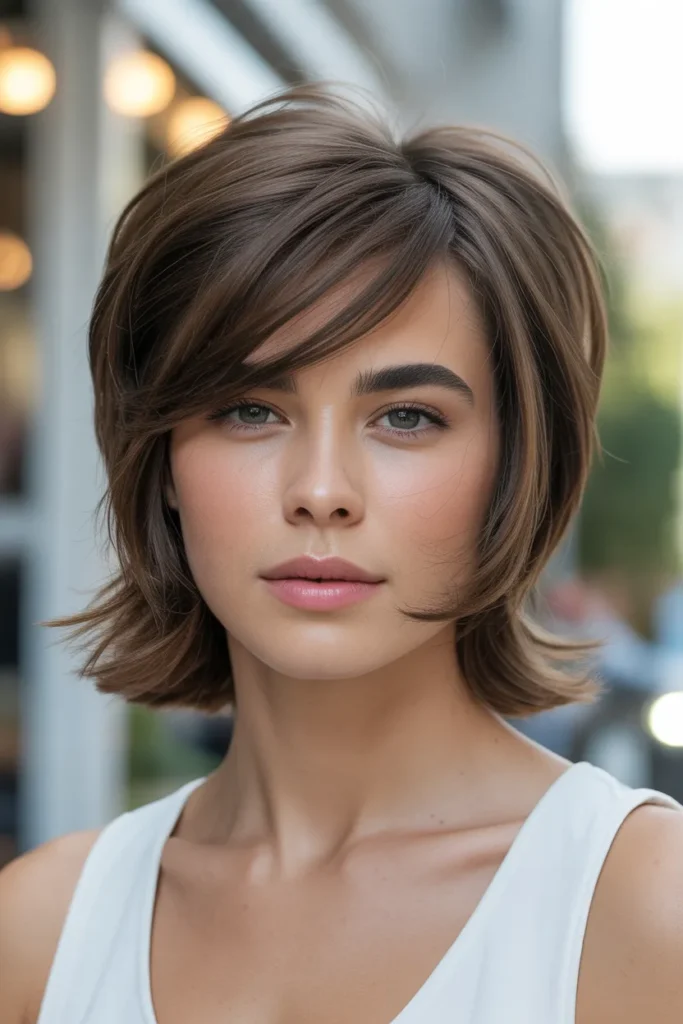 Layered Cut with Angled Front