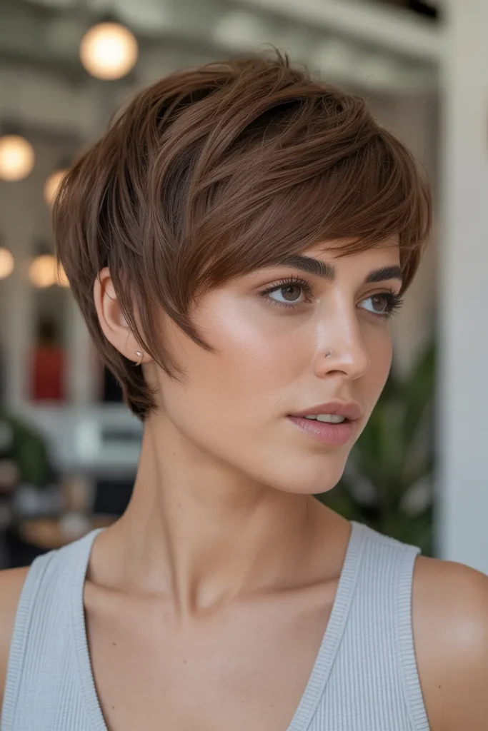Layered Pixie with Natural Movement