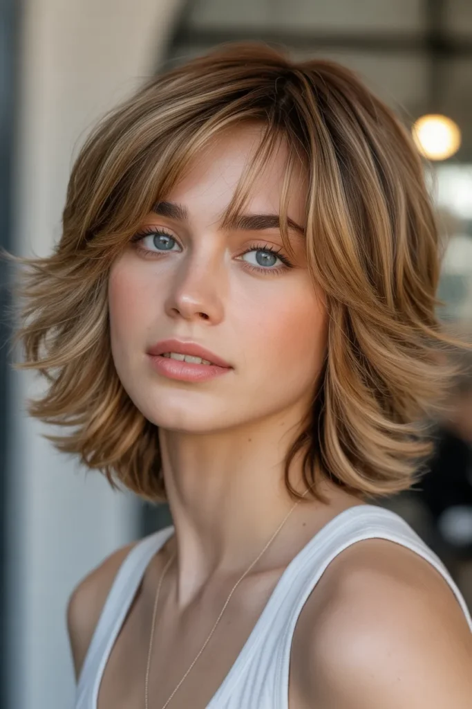 Layered Shag with Face-Framing Bangs