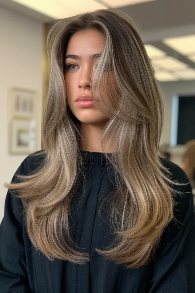 Long Hair with V-Shaped Layers