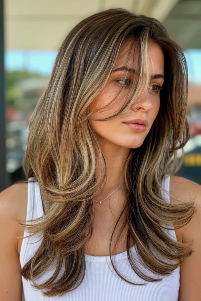 Long Layered Hair with Subtle Highlights