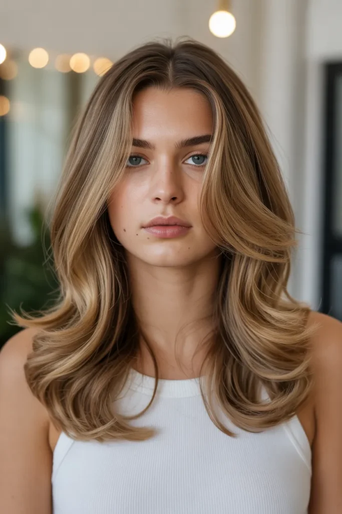 Long Layered Waves with Face-Framing Pieces