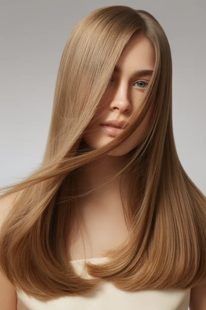 Long Straight Hair with Soft Face-Framing Layers