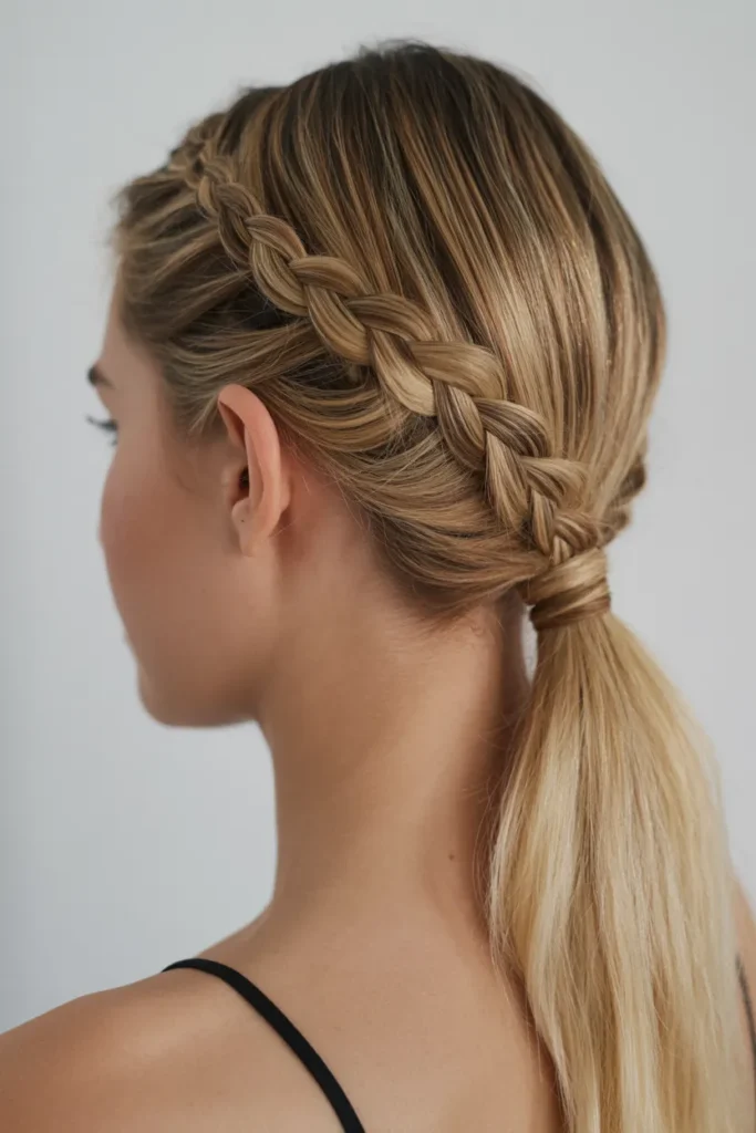 Low Braided Ponytail