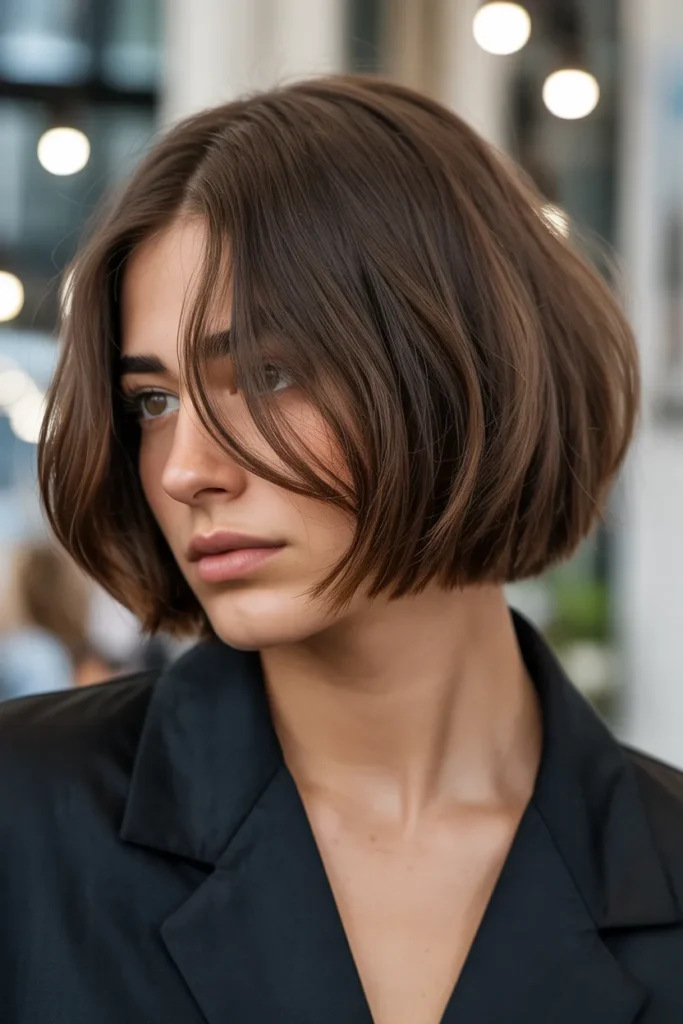 Medium Blunt Cut with Light Face-Framing Layers