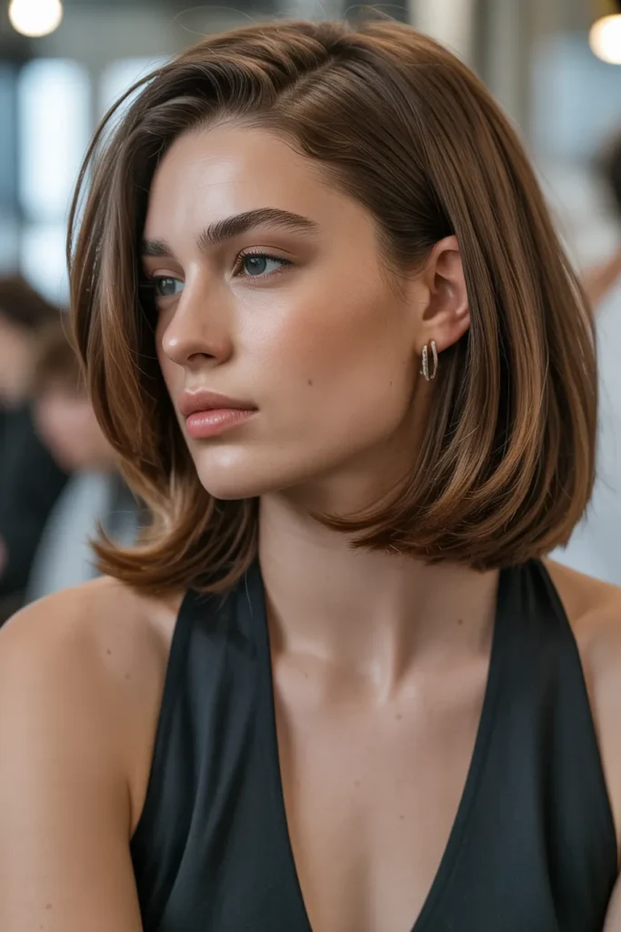 Medium Hair with Side Part