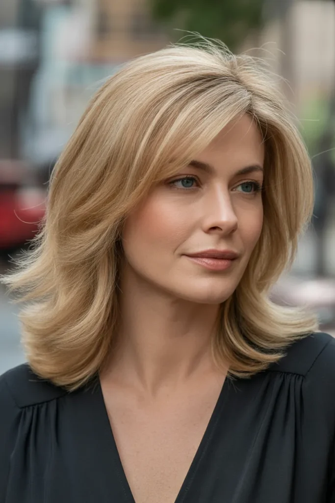 Medium Hair with Side-Swept Layers