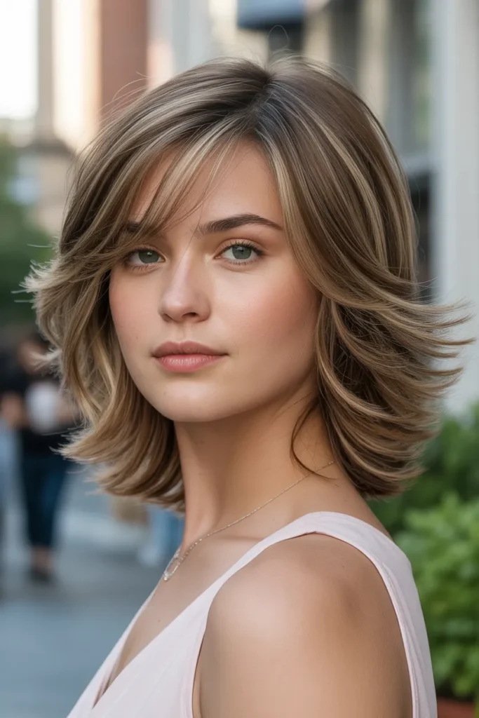Medium Haircut with Feathered Layers