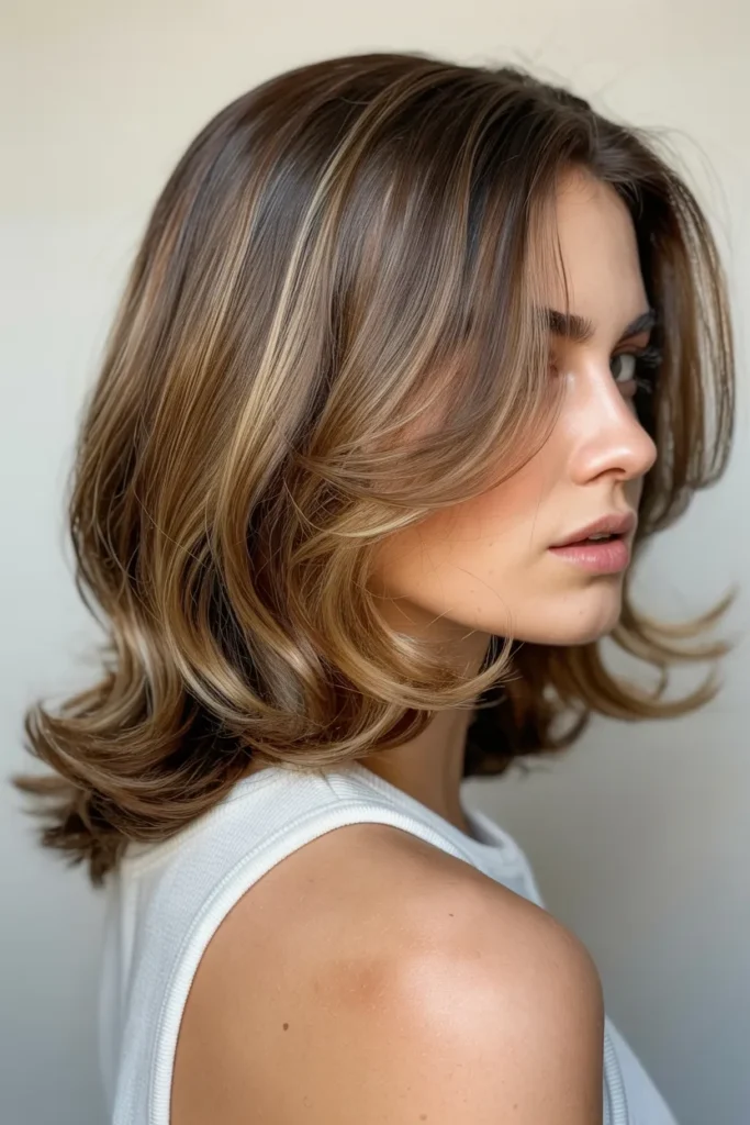 Medium Layered Hair with Subtle Waves