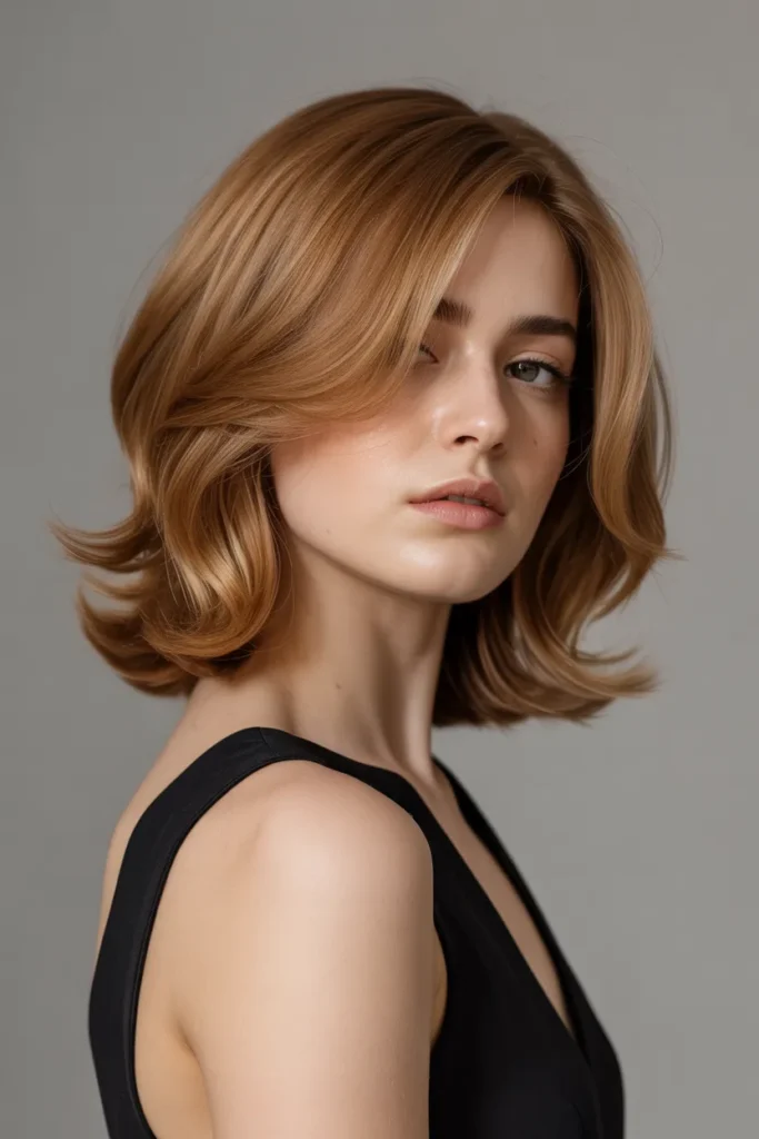 Medium Layered Haircut with Elegant Shape