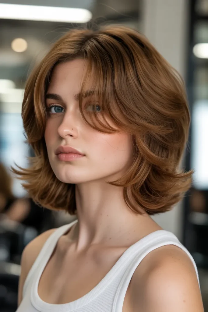 Medium Layered Haircut with Natural Texture