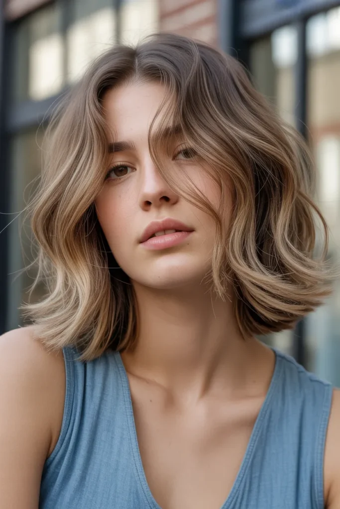 Medium-Length Cut with Wispy Ends