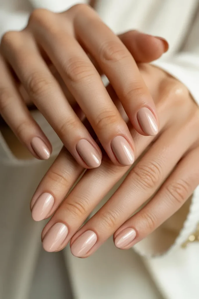 Minimalist Nude Nails with Glossy Finish