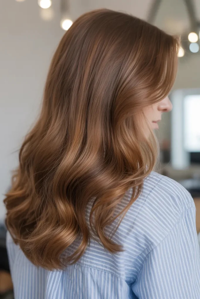 Mocha Brown Hair with Beachy Waves