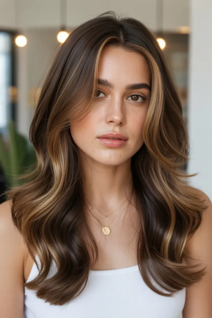 Mocha Brown with Golden Highlights