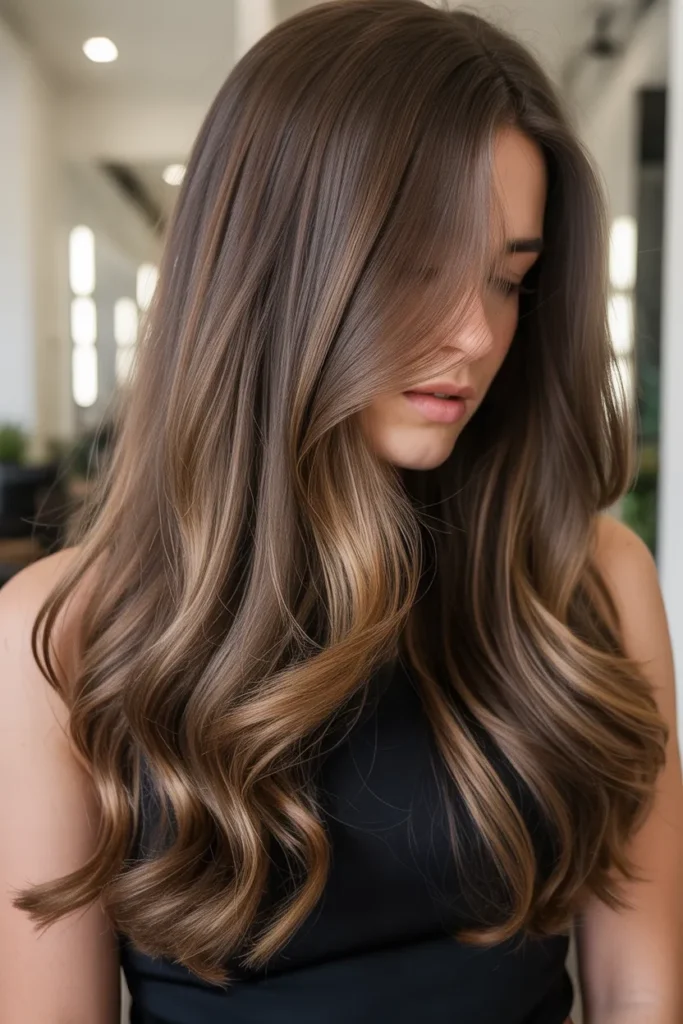 Mocha Brunette with Subtle Highlights