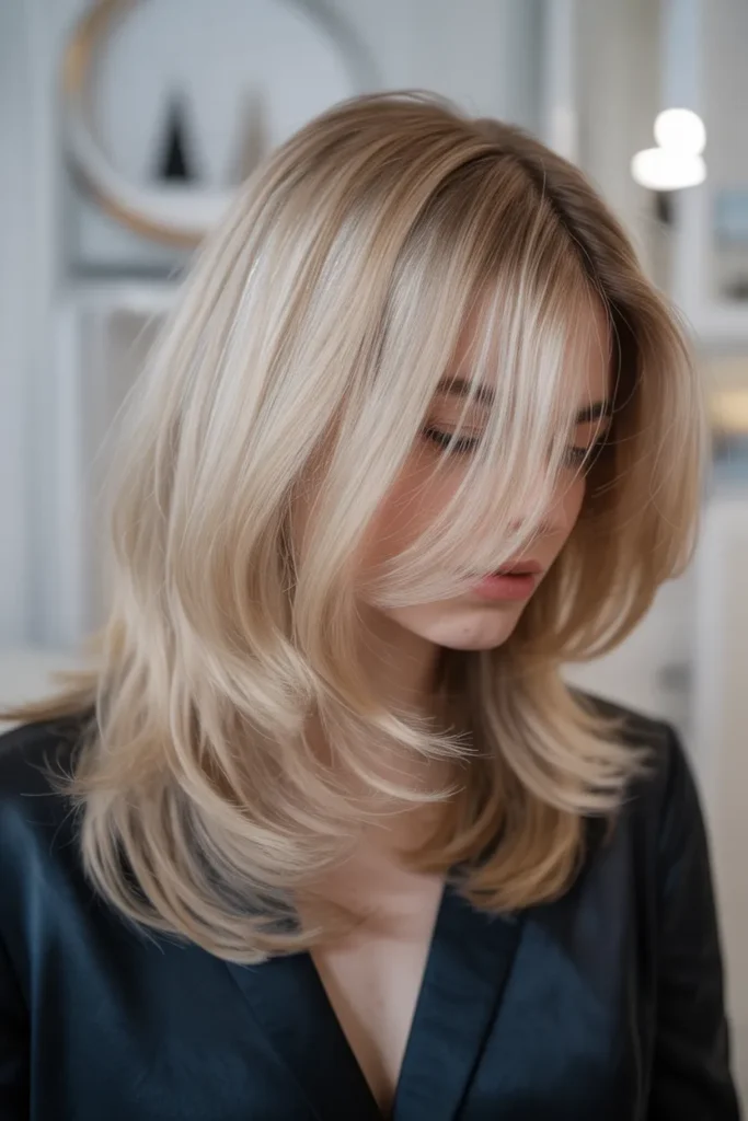 Neutral Beige Blonde with Soft Layers