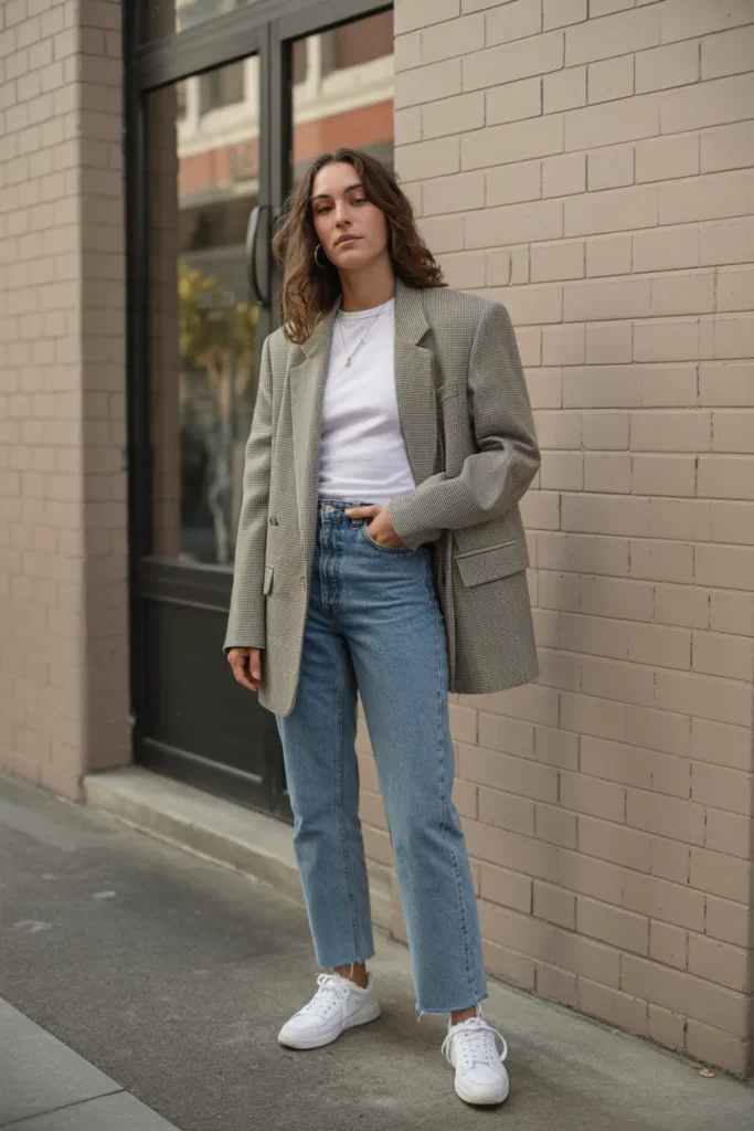 Oversized Blazer with Jeans and Tee