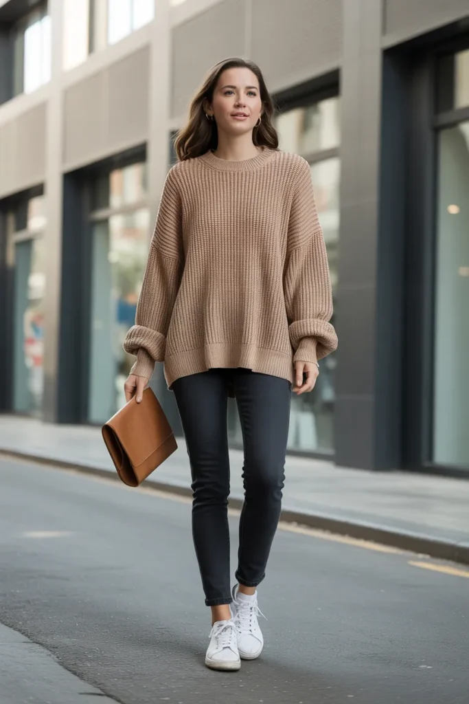 Oversized Sweater with Skinny Jeans