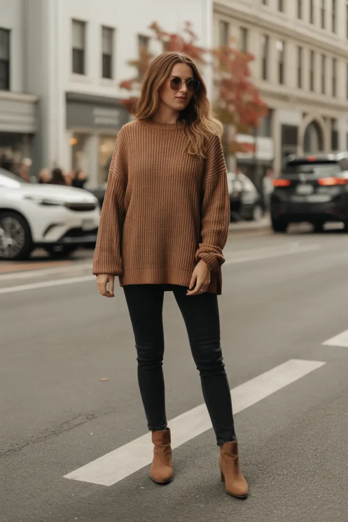 Oversized Sweater with Skinny Jeans