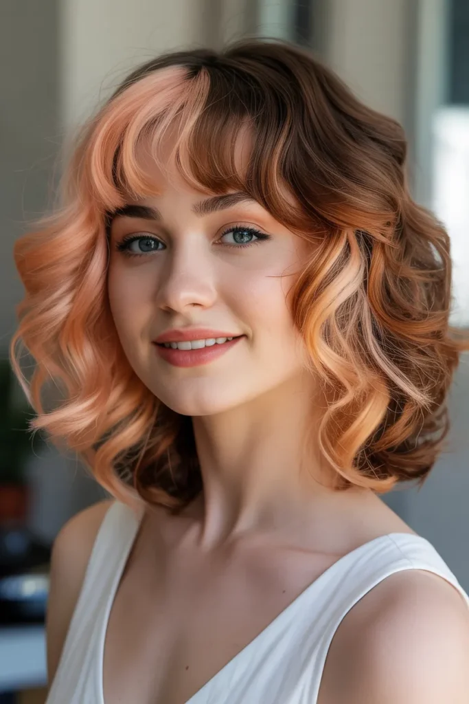 Peach Blonde and Chestnut Calico Look