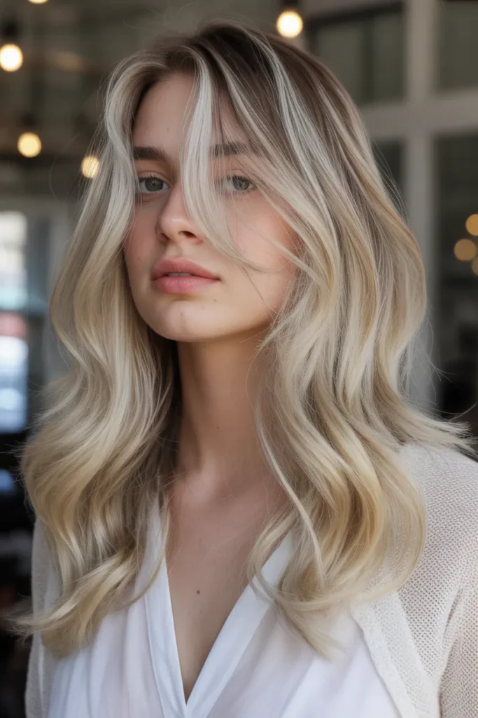 Platinum Blonde with Soft Balayage