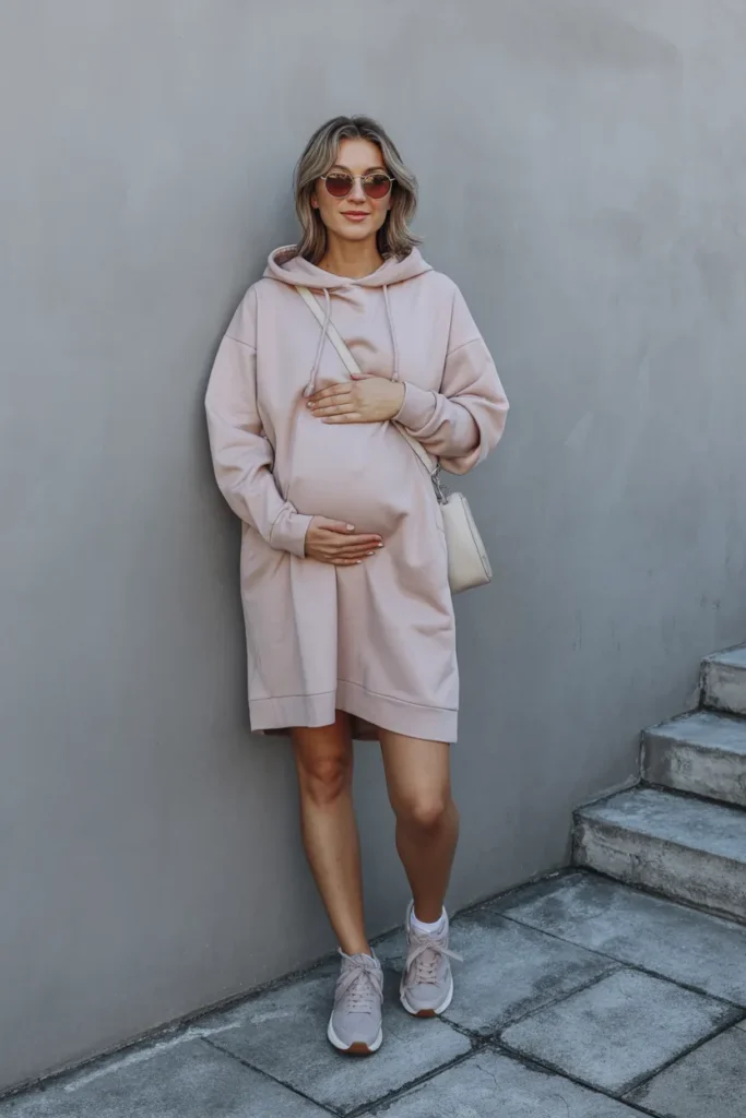 Relaxed Hoodie Dress for Pregnancy