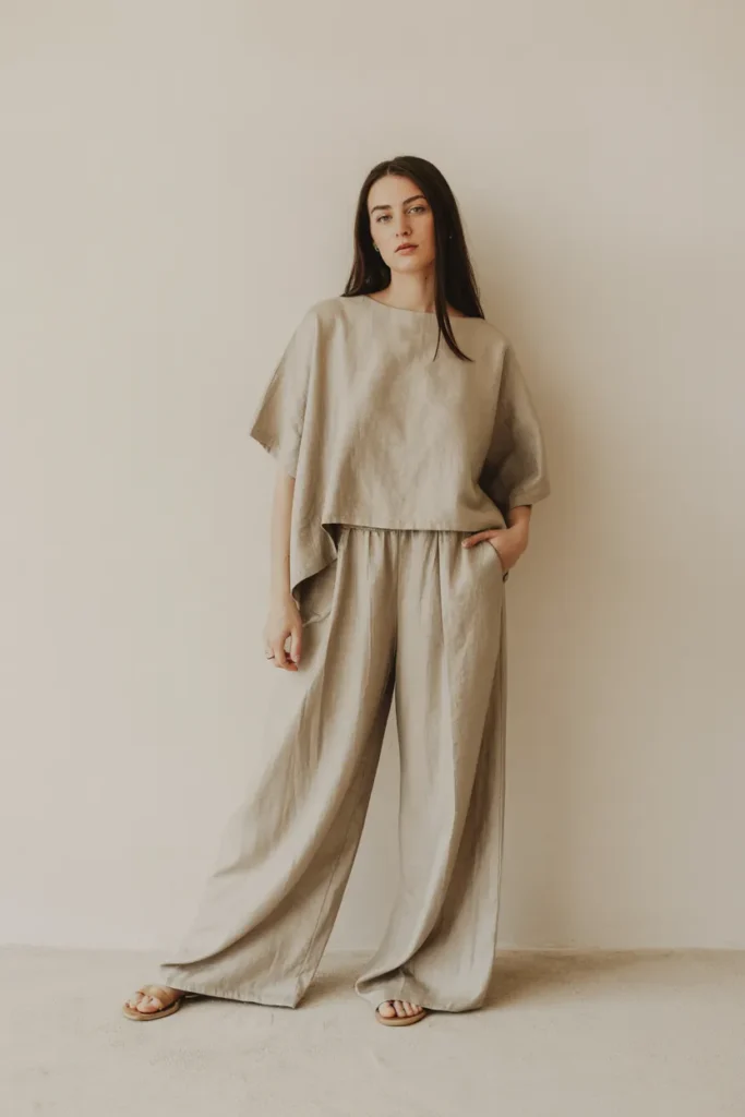 Relaxed Linen Two-Piece Outfit
