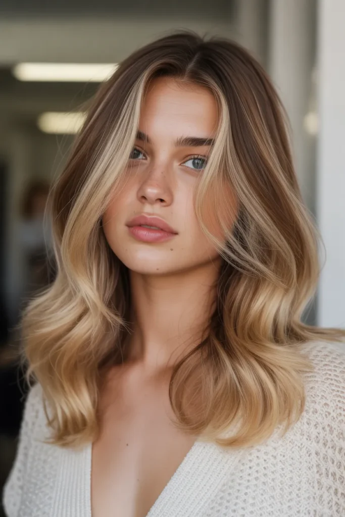 Sandy Blonde and Mocha Calico Hair Style