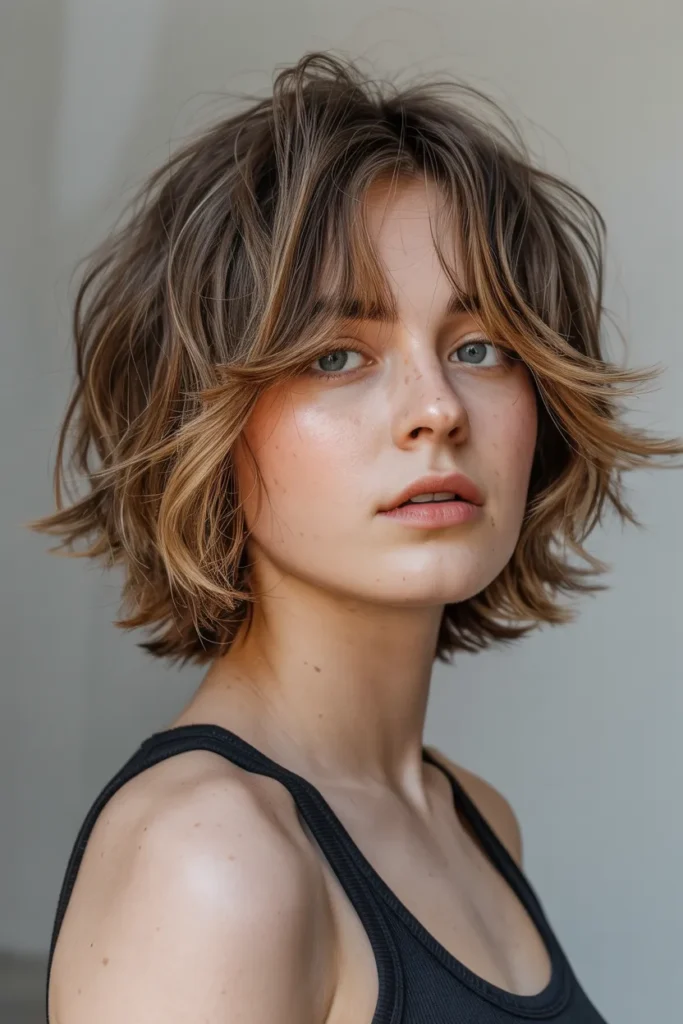 Shaggy Bob with Layered Texture