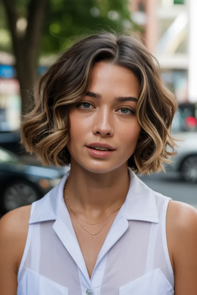 Short Bob with Natural Waves
