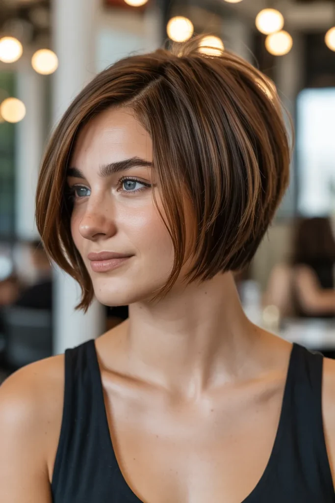 Short Bob with Stacked Layers