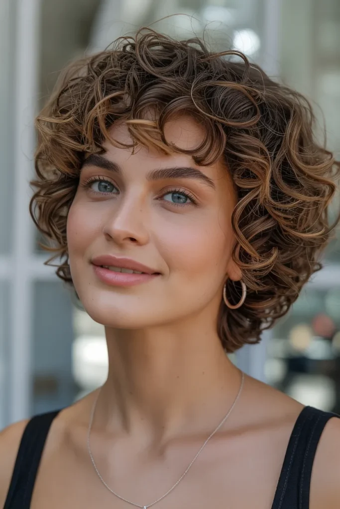  Short Curly Cut with Defined Shape