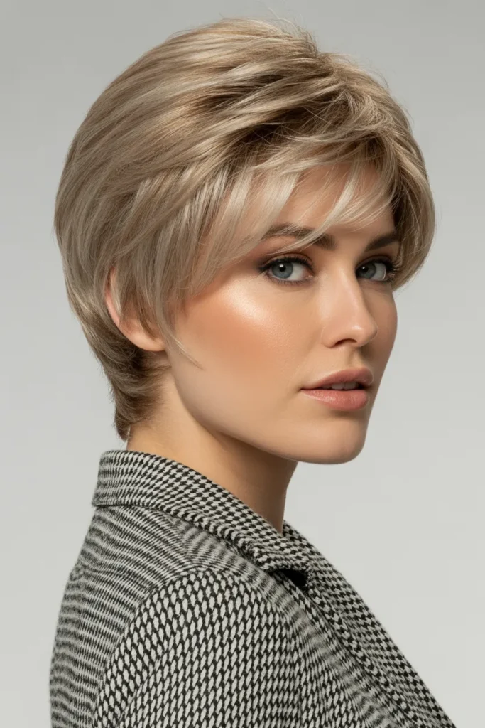 Short Layered Pixie with Feathered Ends