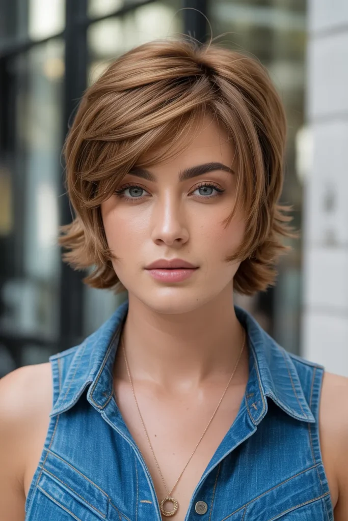 Short Layered Shag with Face-Framing Pieces