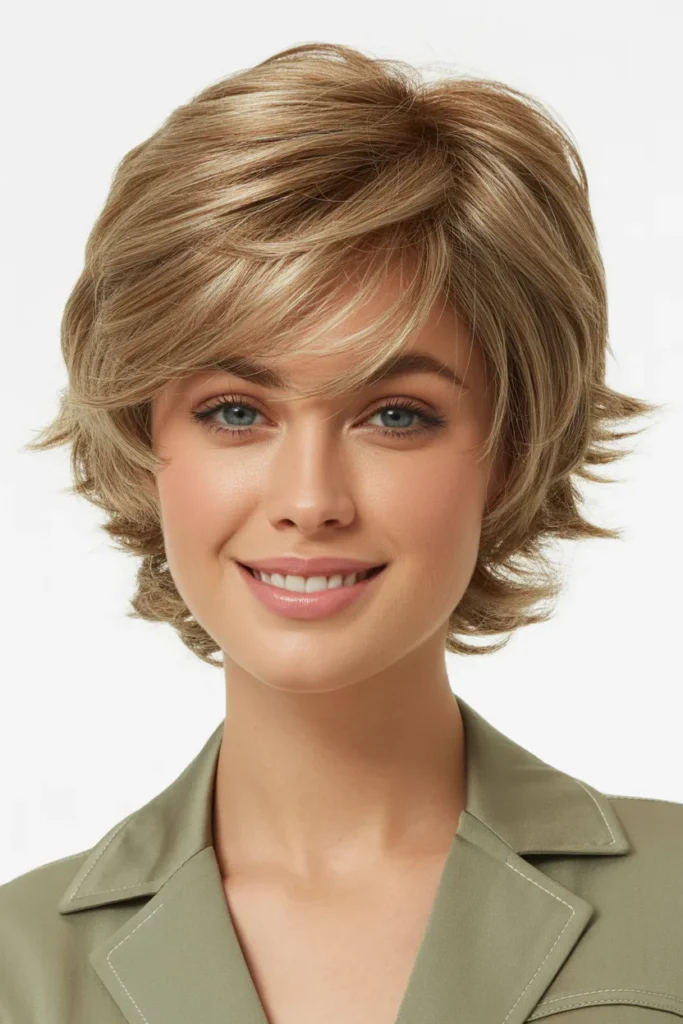 Short Layered Shag with Feathered Texture