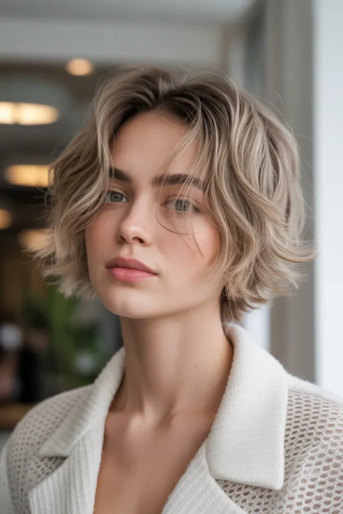 Short Textured Cut with Wispy Ends