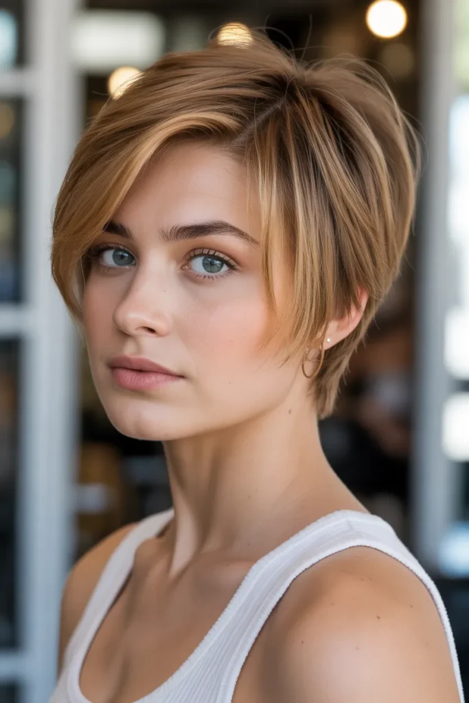 Short Textured Pixie for Fine Hair