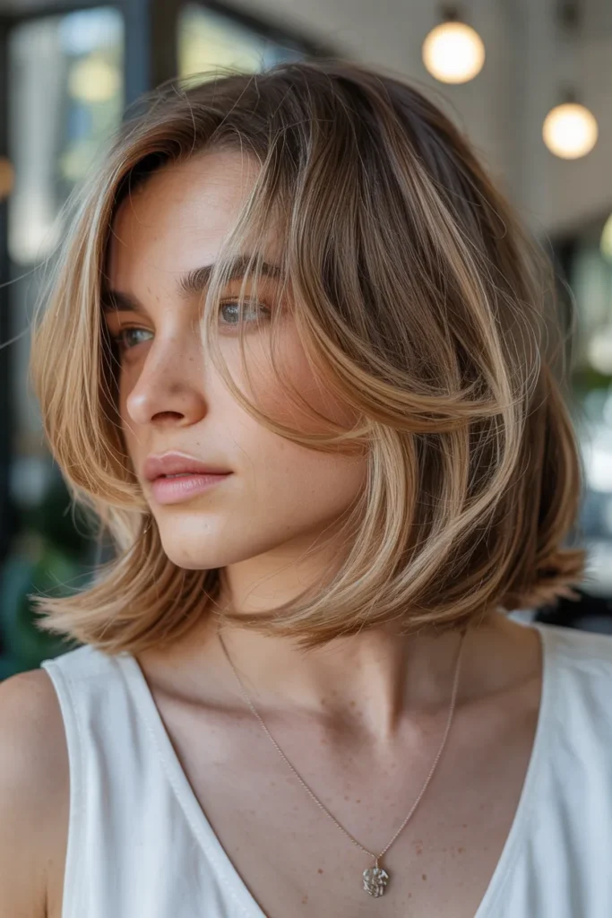 Shoulder-Length Bob with Long Layers