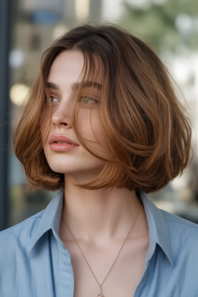 Shoulder-Length Layered Bob