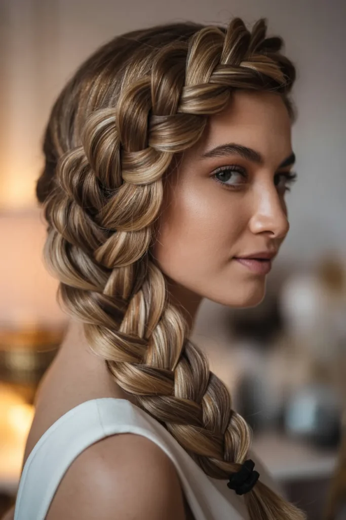 Side-Swept Rope Braid
