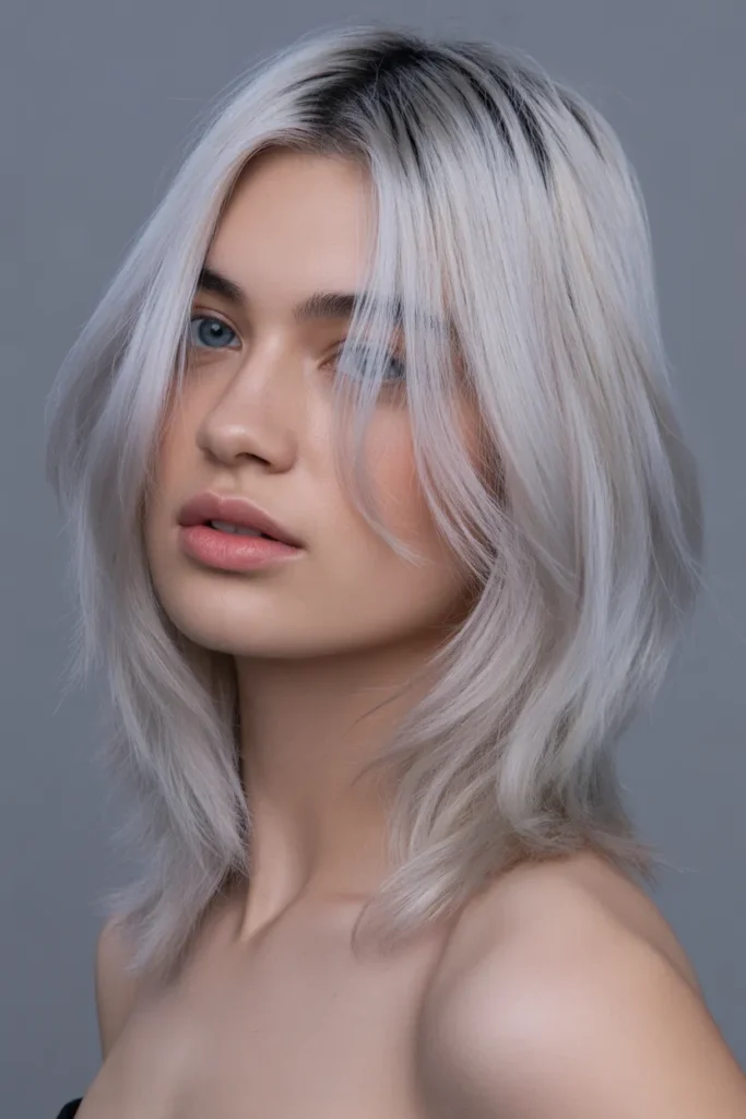 Silver Blonde with Futuristic Touch