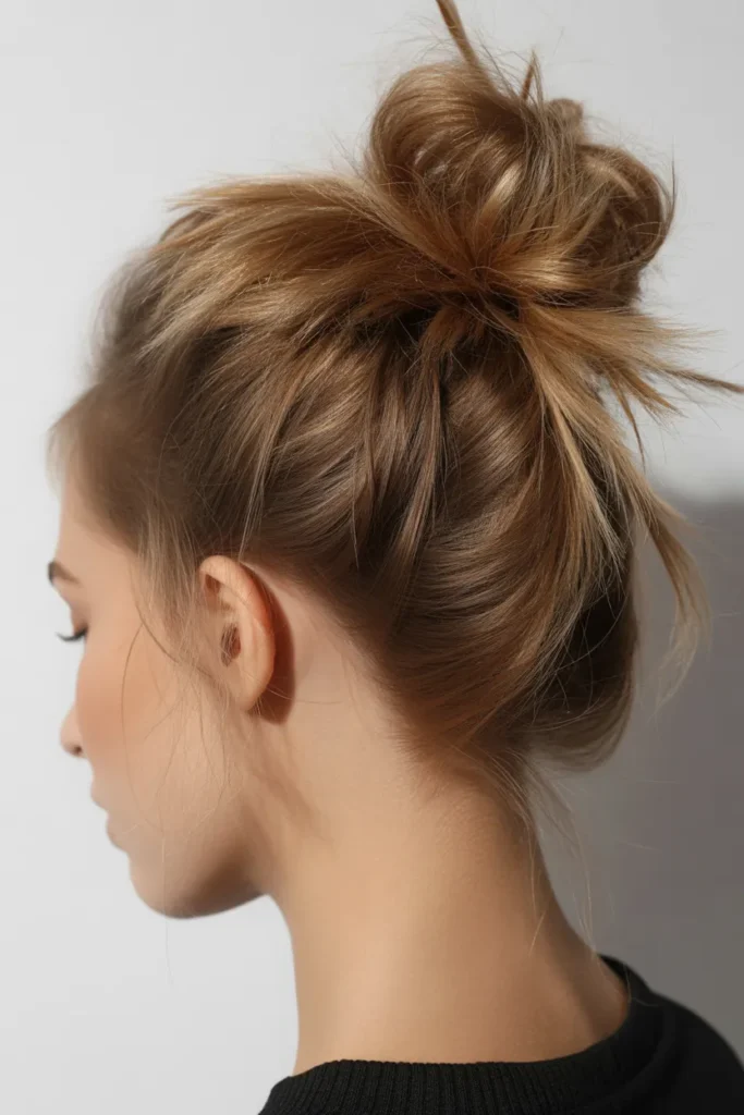 Sleek Front Messy Bun